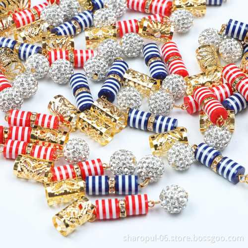 wood Metal Braiding hair Jewelry locs hair attachment Jamaica dread lcos Accessory hair beads